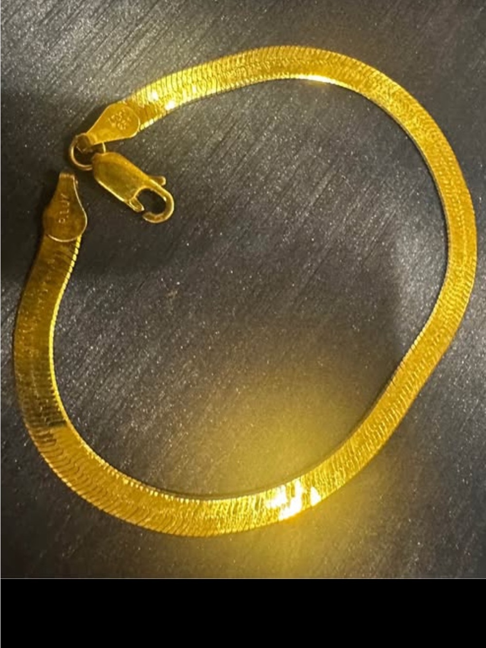 Thick 14K Gold dual tone bracelet gold silver diamond cut bracelet herringbone